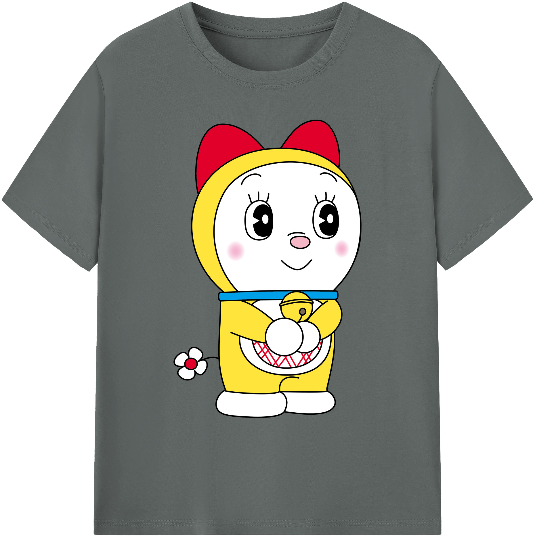 （画像用） ドラえもん ドラミ Doraemon Dorami 綿100％ メンズ半袖Tシャツ｜肌触りやわらか＆通気性
